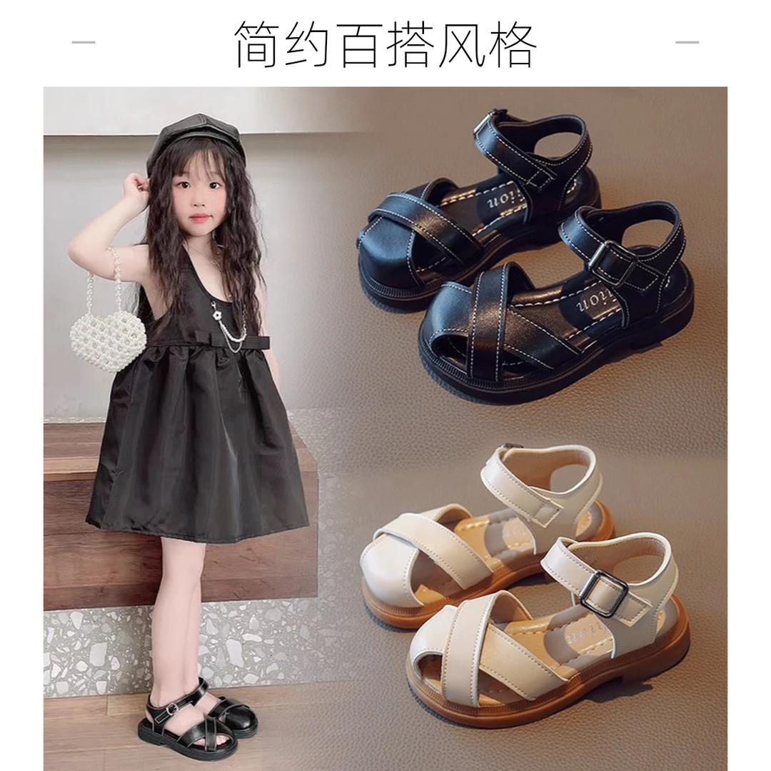 ABC女童凉鞋包头2025夏季新款儿童鞋子小女孩公主鞋软底宝宝凉鞋