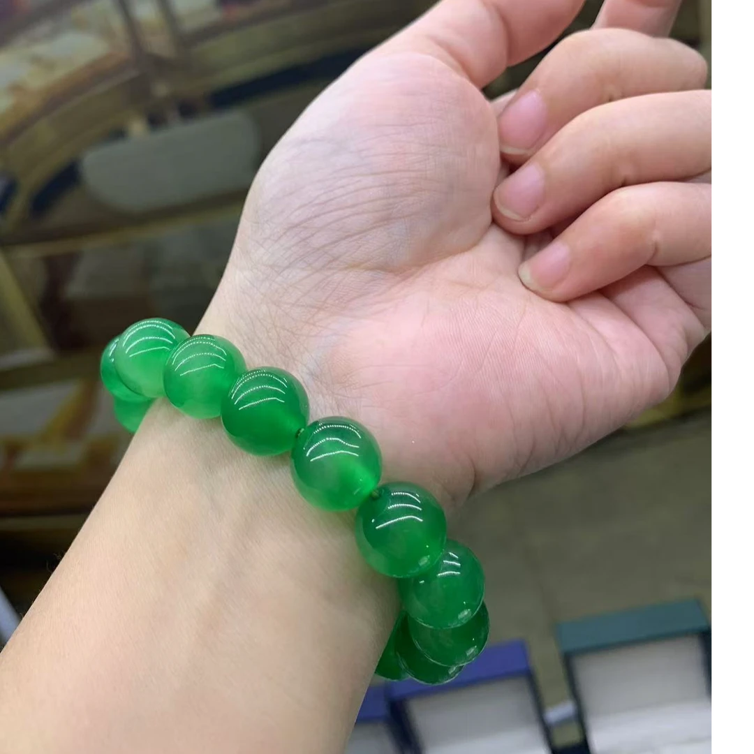 合金手链 4161绿色12mm珠手串B