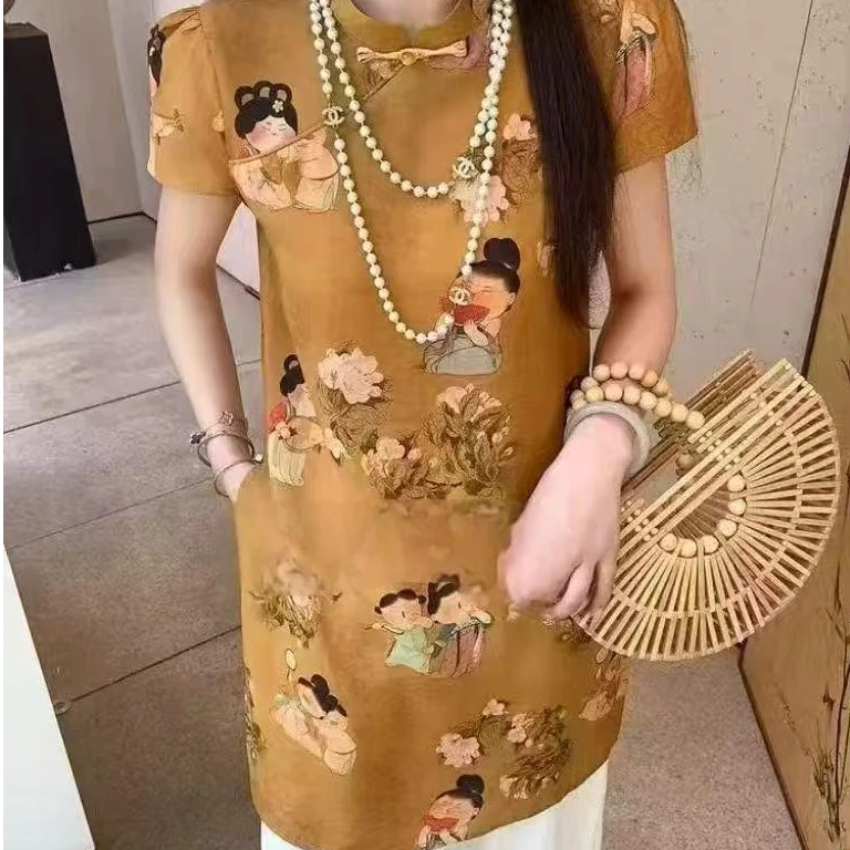 25041女士国风休闲长衫T恤-HY1