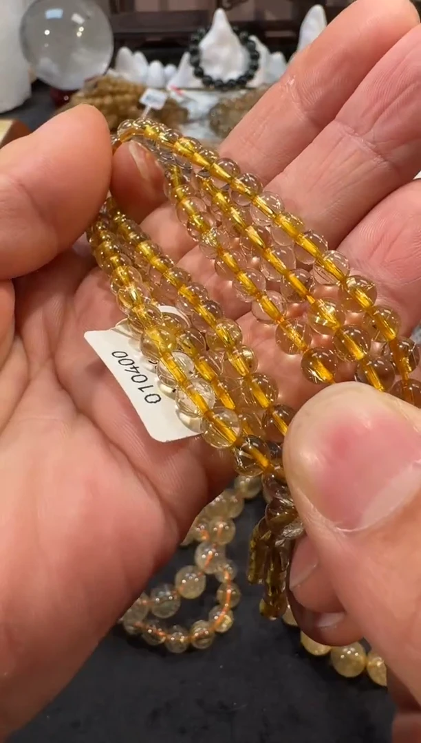 未镶嵌手串发晶SJ-224金发晶