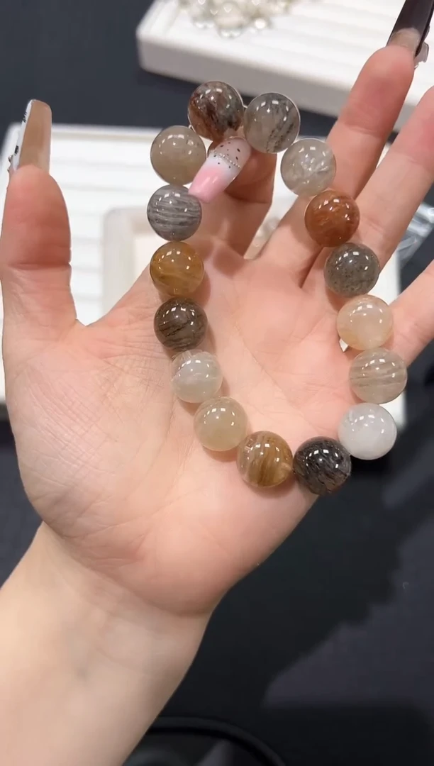 水晶手串未镶嵌10a多样性发其一【1条】默认微瑕13mm