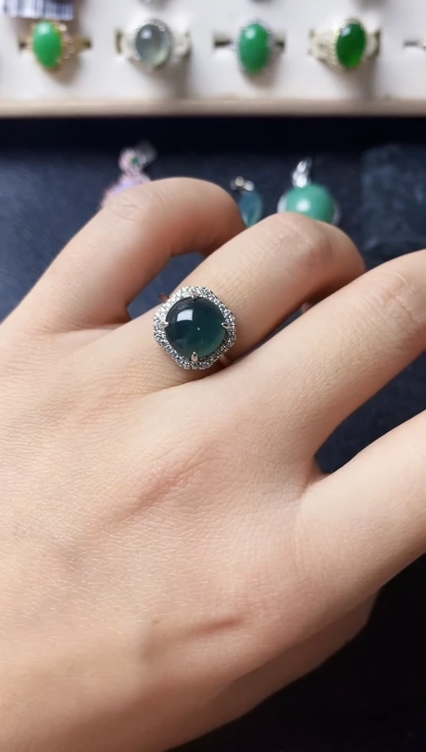 【闪购商品】翡翠戒指银S925镶嵌1111