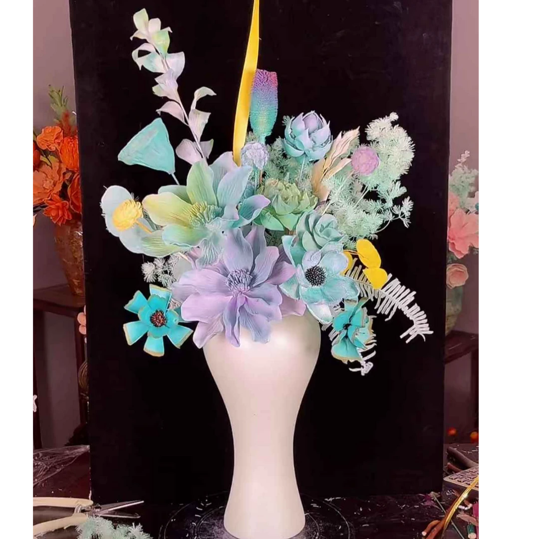 （海盐柠檬汽水）永生花干花通草花家居摆件