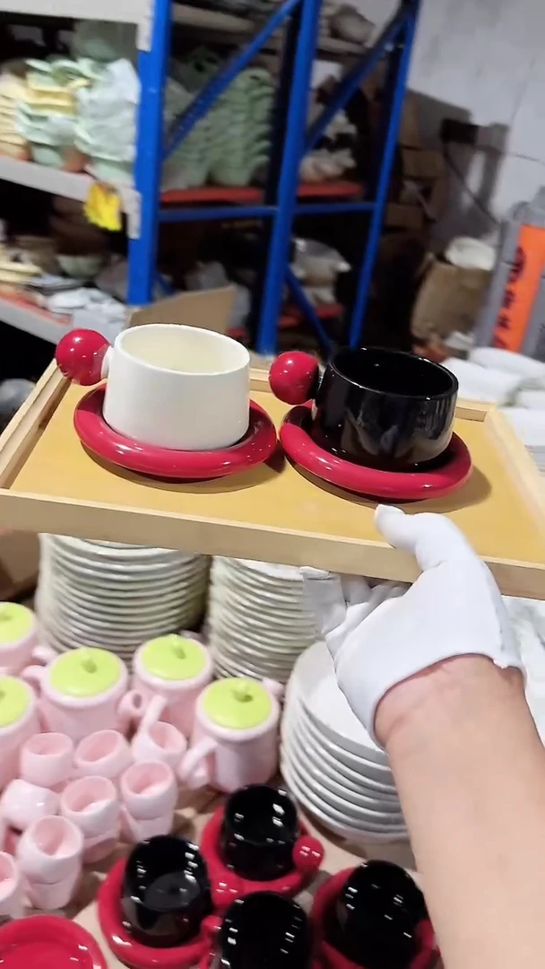 瓷片2个咖啡杯不带木托盘微瑕 凑满20元包邮