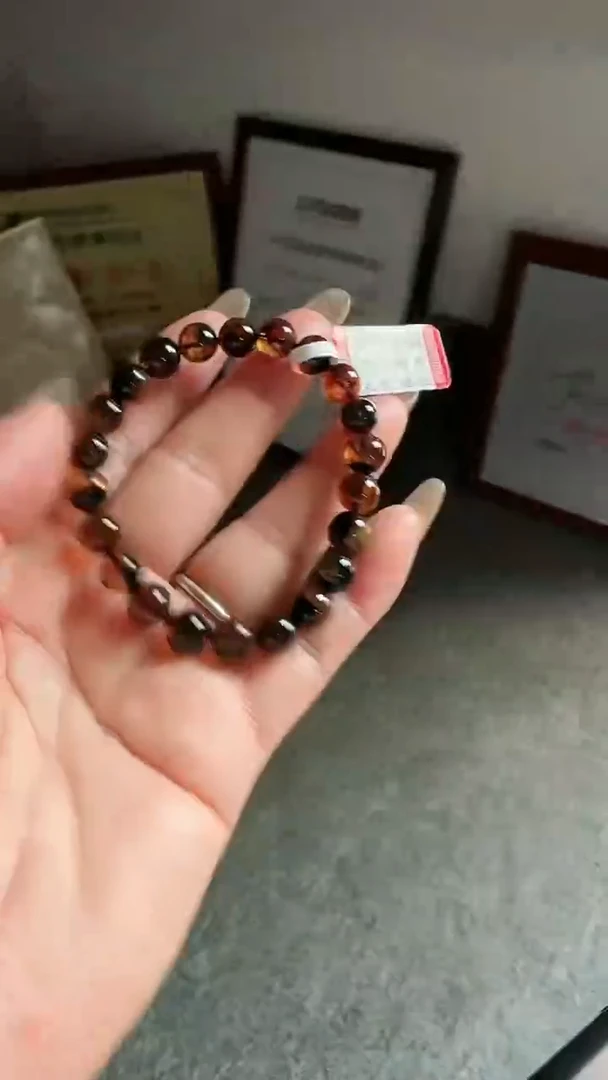 未镶嵌琥珀手串规格8微瑕药珀手串#15