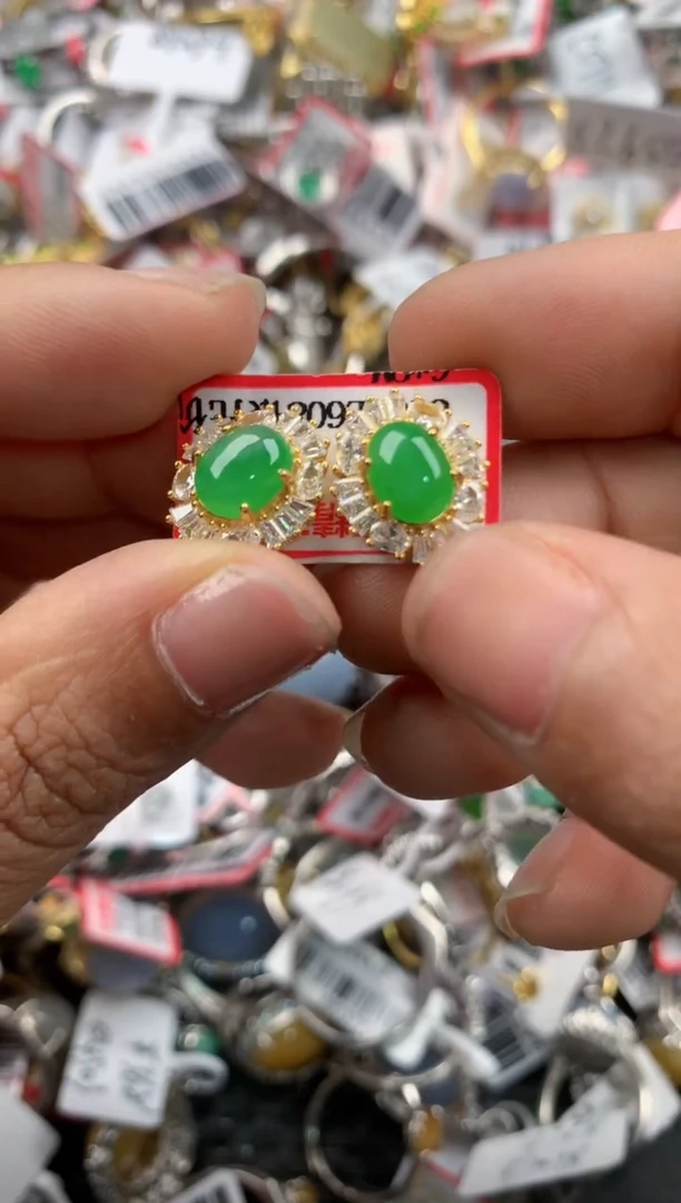 银S925镶嵌戒指翡翠66666----3