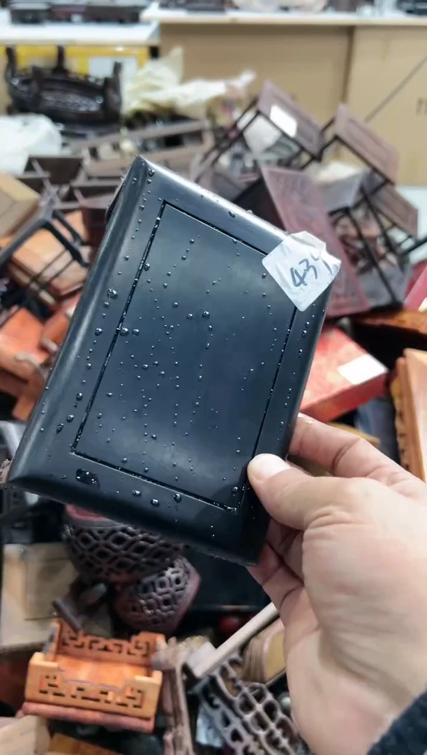 【闪购商品】木631紫中底座花架摆件处理