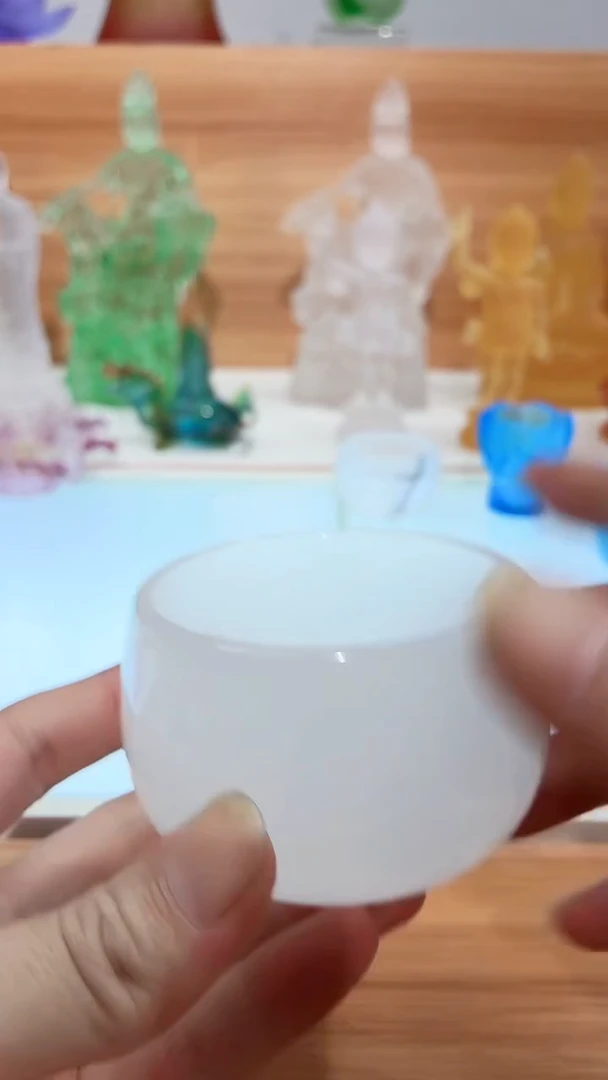 手工艺品琉璃琉璃玉主人杯子7.5*5.2CM