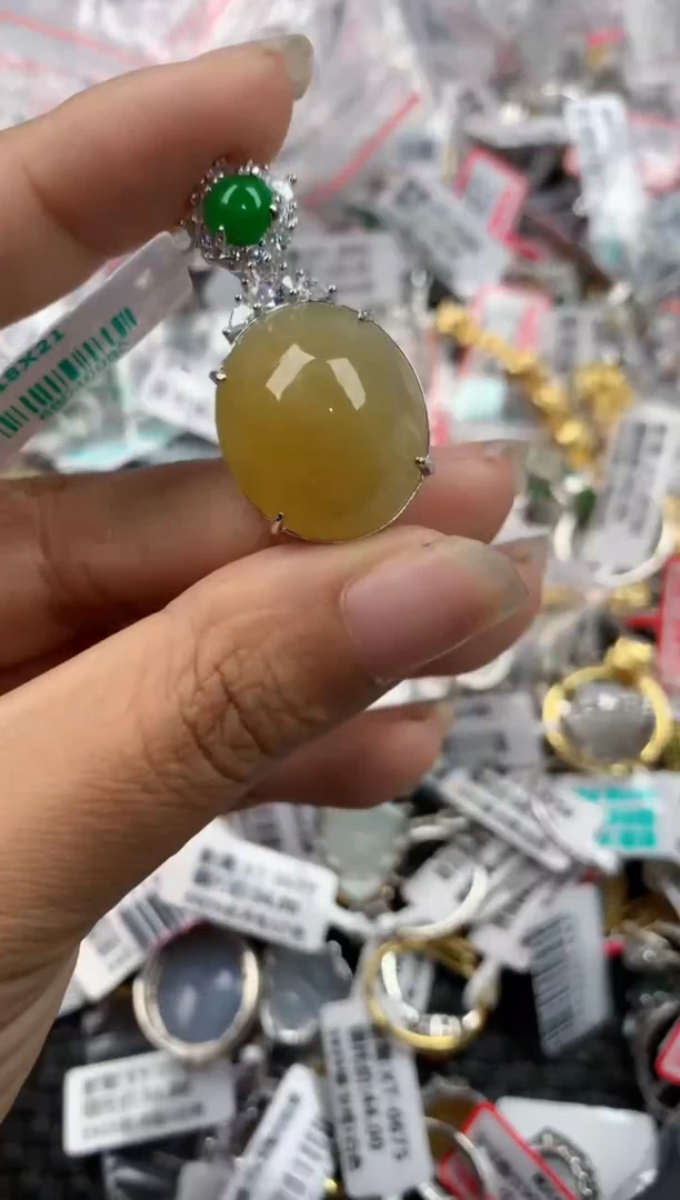 银S925镶嵌戒指翡翠222    6