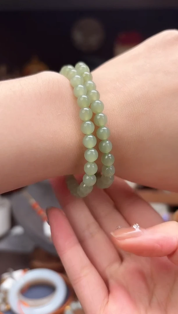 【闪购商品】和田玉BC6手串多样性发其一未镶嵌-