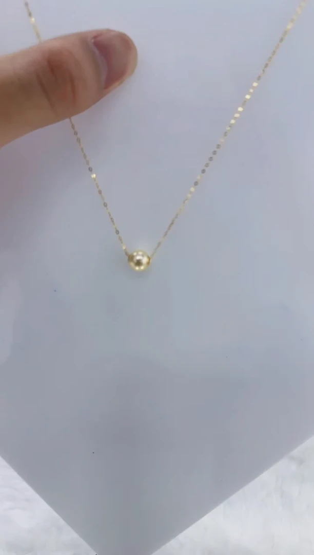 18K金镶嵌海水珍珠DA海水羽皇金路路通7-8 y460