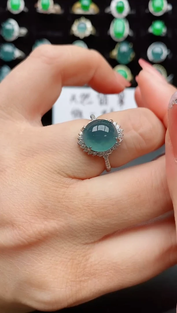 【闪购商品】翡翠戒指银S925镶嵌50800