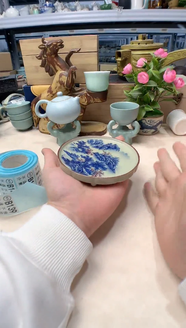 微微瑕疵茶杯茶具盖碗1