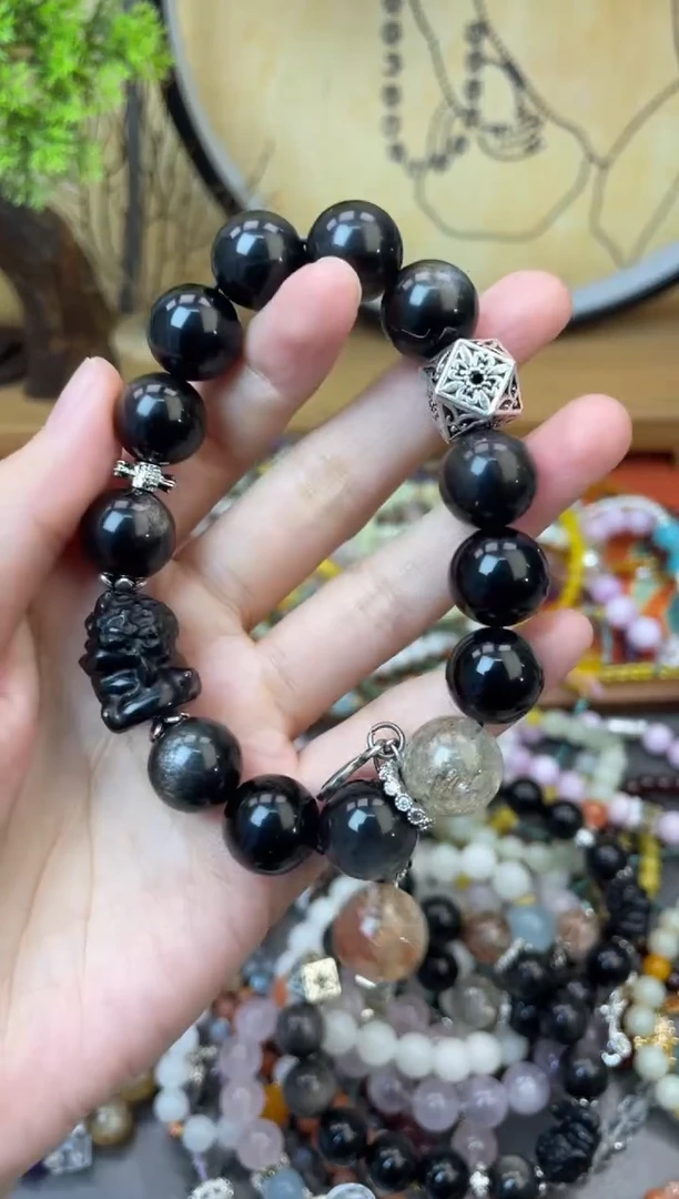 【闪购商品】黑曜岩手饰未镶嵌416