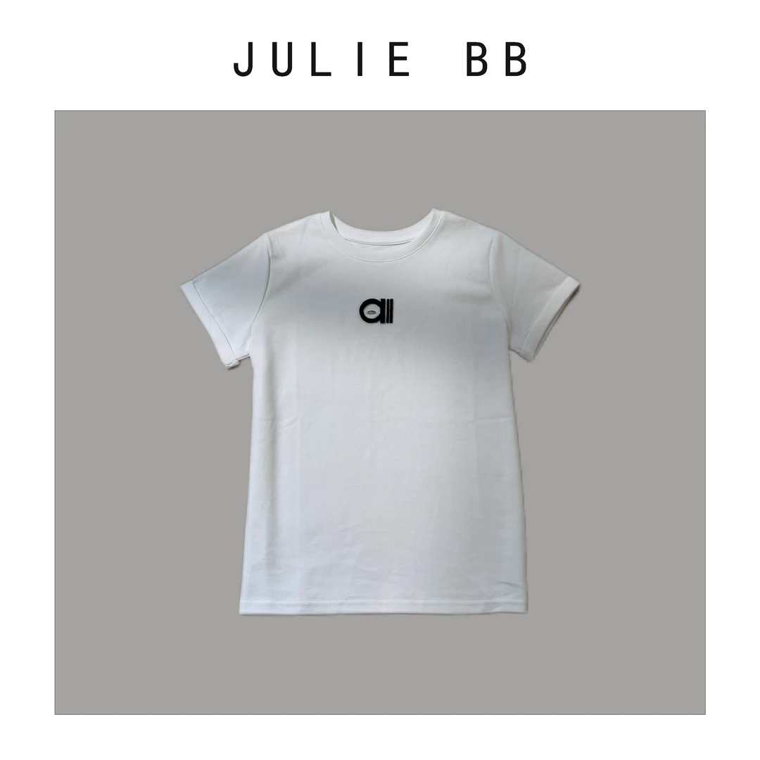 JULIE BB/百搭休闲运动简约圆领修身t恤8013