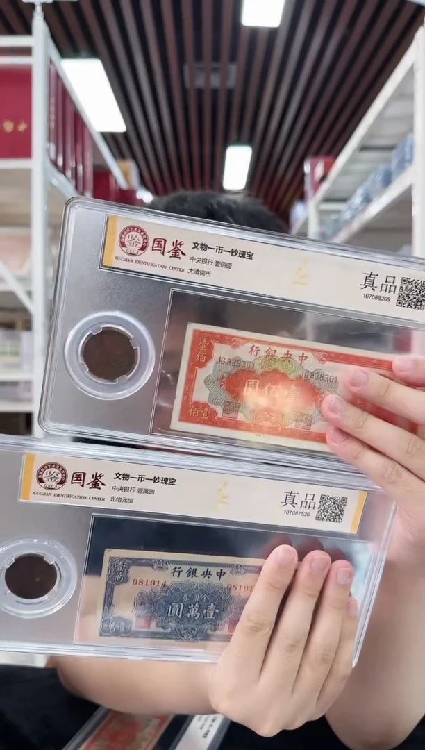 两钞两币组合  封装评级