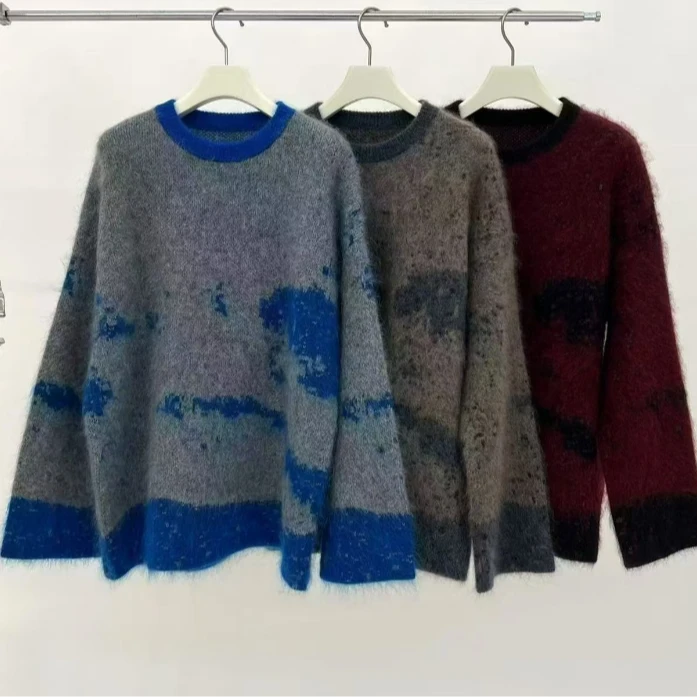 1947-春季新款马海毛针织衫长袖毛衣女