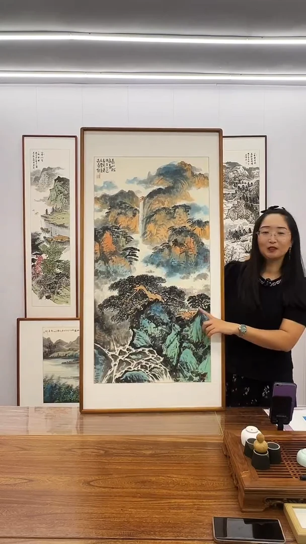 国画隗寿群 120*60 泰山图