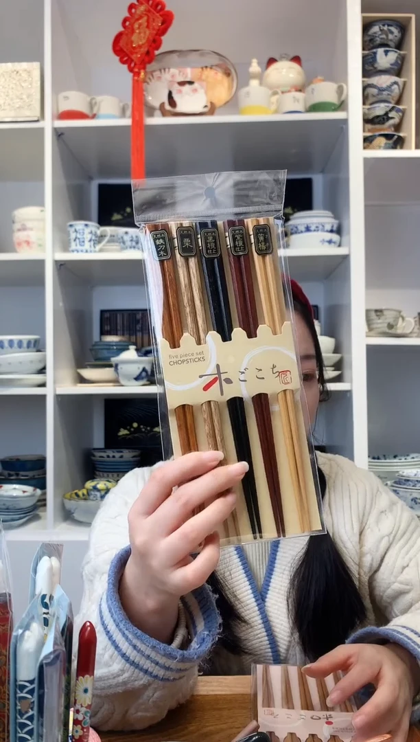 【闪购商品】耐热玻璃六角柱筷子五只装