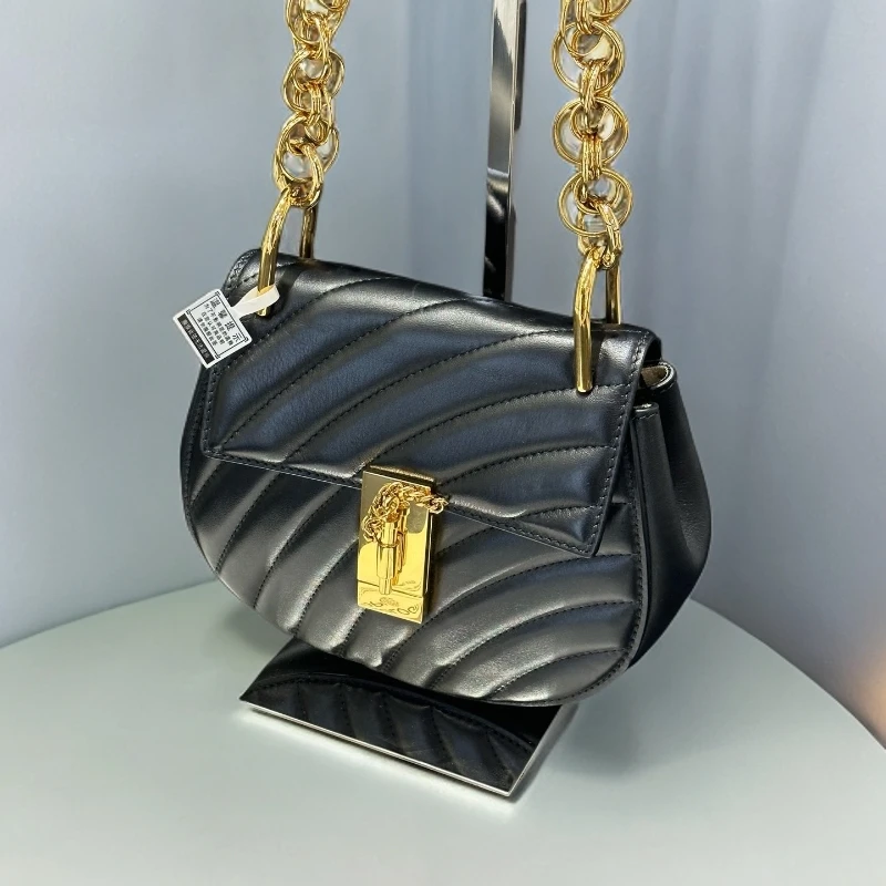 99新 Chloe/蔻依 CHLOE/蔻依 金属链条小猪包 黑金