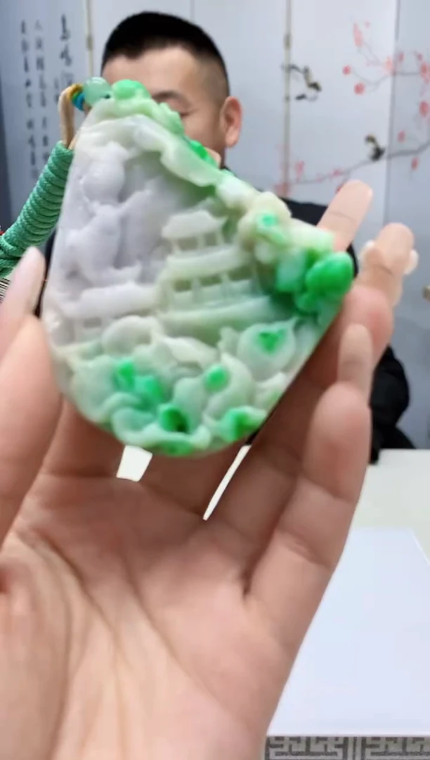 【闪购商品】定制翡翠未镶嵌4812lr-毛货挂件16