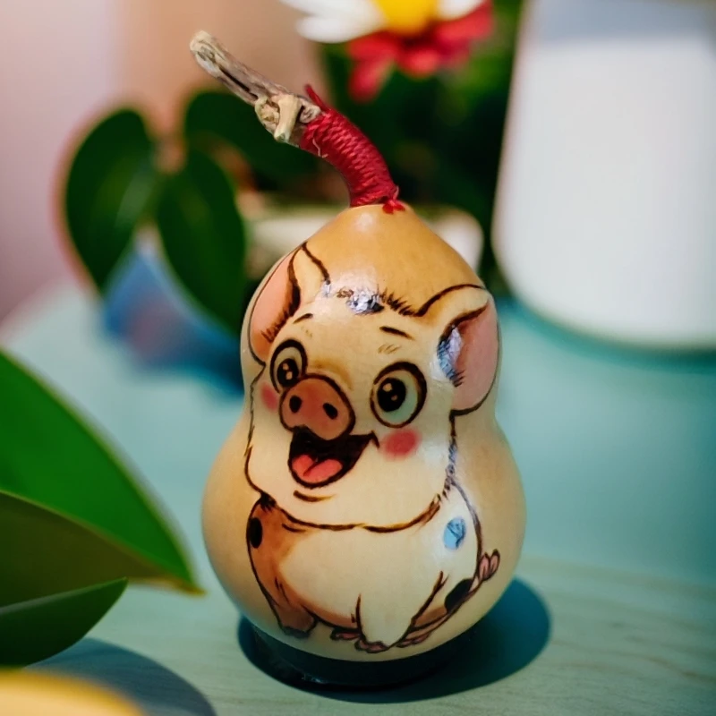 天然葫芦烙画手把件小摆件装生肖饰定制款