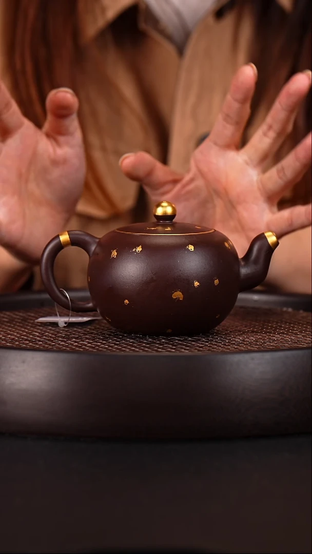 茶壶紫砂宜兴紫砂壶紫茄泥一粒珠260cc