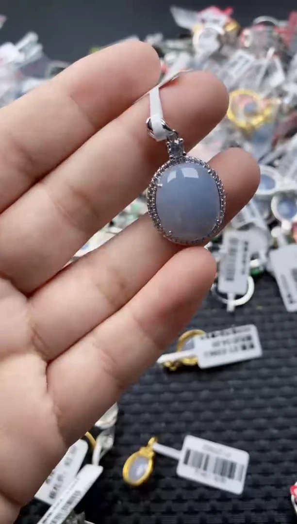 翡翠戒指银S925镶嵌44444444   6