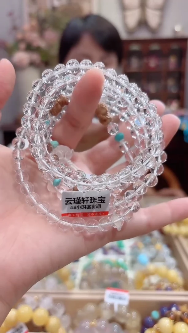颈饰未镶嵌水晶设计款珠串