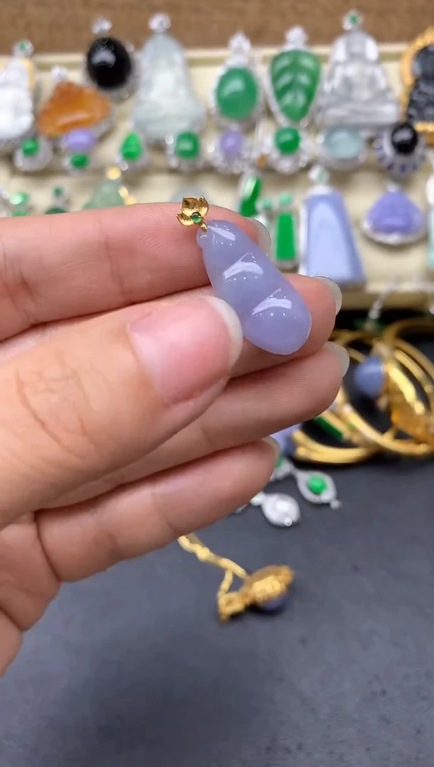 【闪购商品】翡翠颈饰18K金镶嵌136-中国好珍宝