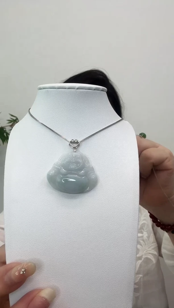 翡翠银S925镶嵌吊坠(赠链)佛公