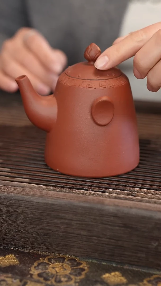 茶壶紫砂口沿磕碰 大象壶