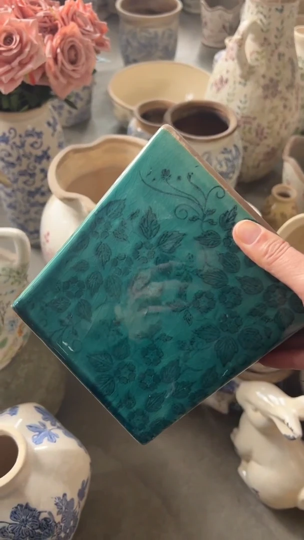 【闪购商品】陶瓷微瑕花盆外口15.5CM内口14.5CM