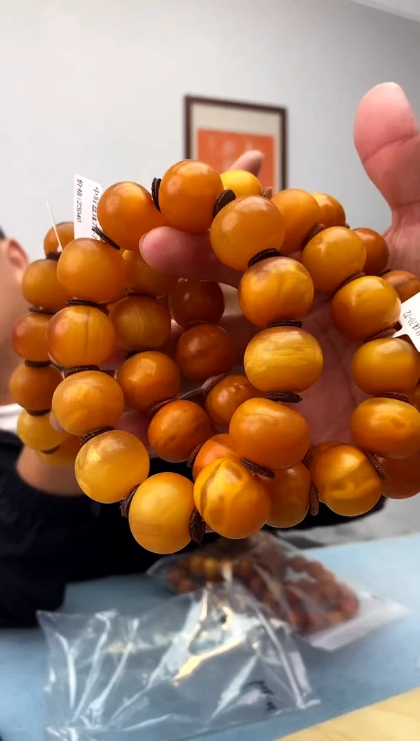 蜜蜡未镶嵌珠宝奇石中好盘珠多样性发一件永久原价包退070