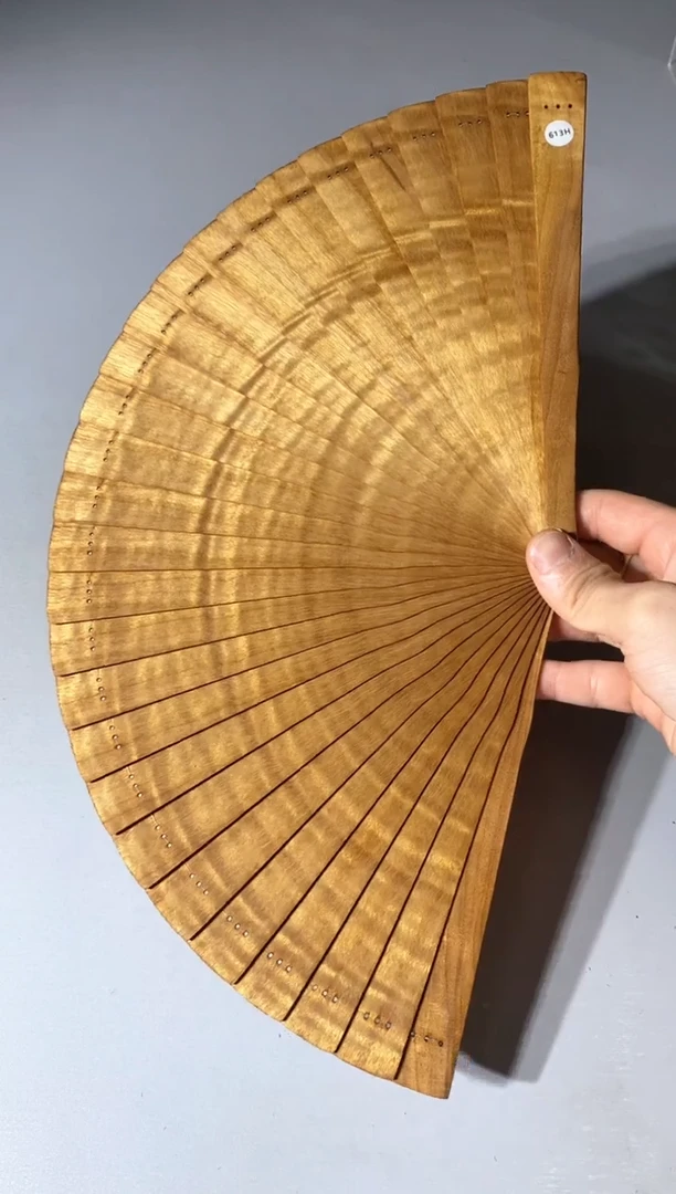 金丝楠613号21cm金丝楠木小叶桢楠扇子