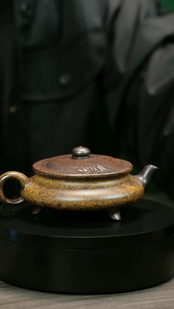 茶壶紫砂铁*飘H2134李小琴柴烧大明扁炉