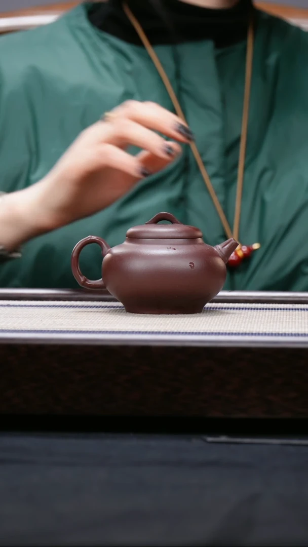 【闪购商品】紫砂茶壶深井紫泥  竹鼓壶 炮嘴款