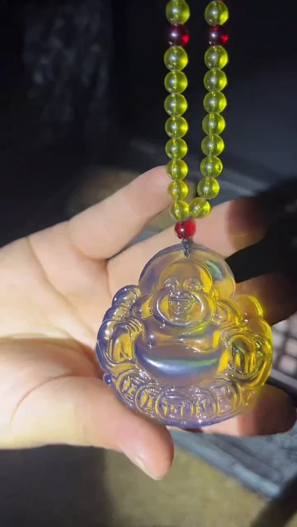 未镶嵌颈饰琥珀绿珀佛公吊坠