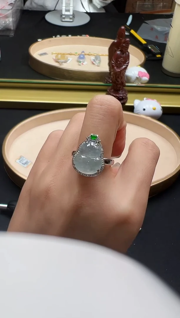翡翠戒指18K金镶嵌YC0621-63