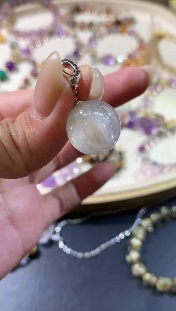 吊坠(不含链)银S925镶嵌水晶W189|1800