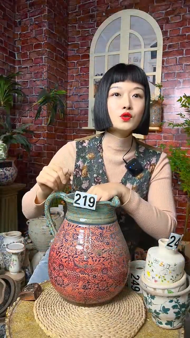 【闪购商品】陶瓷花盆高29cm内口13.5cm