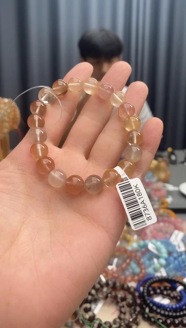 水晶手链未镶嵌彩兔毛