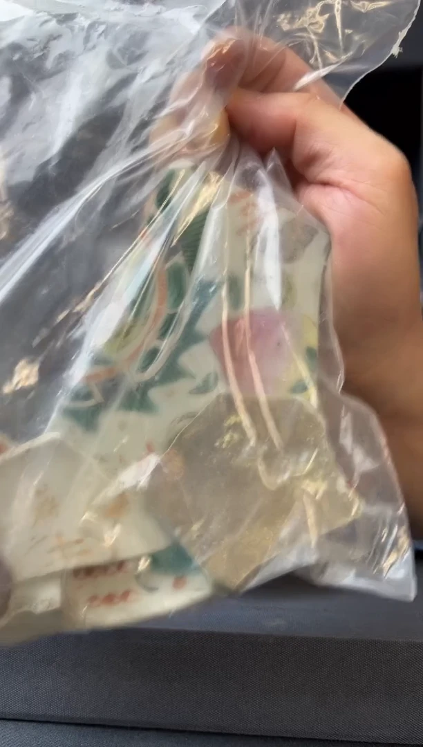 【闪购商品】瓷片粉彩花卉陶瓷瓷片