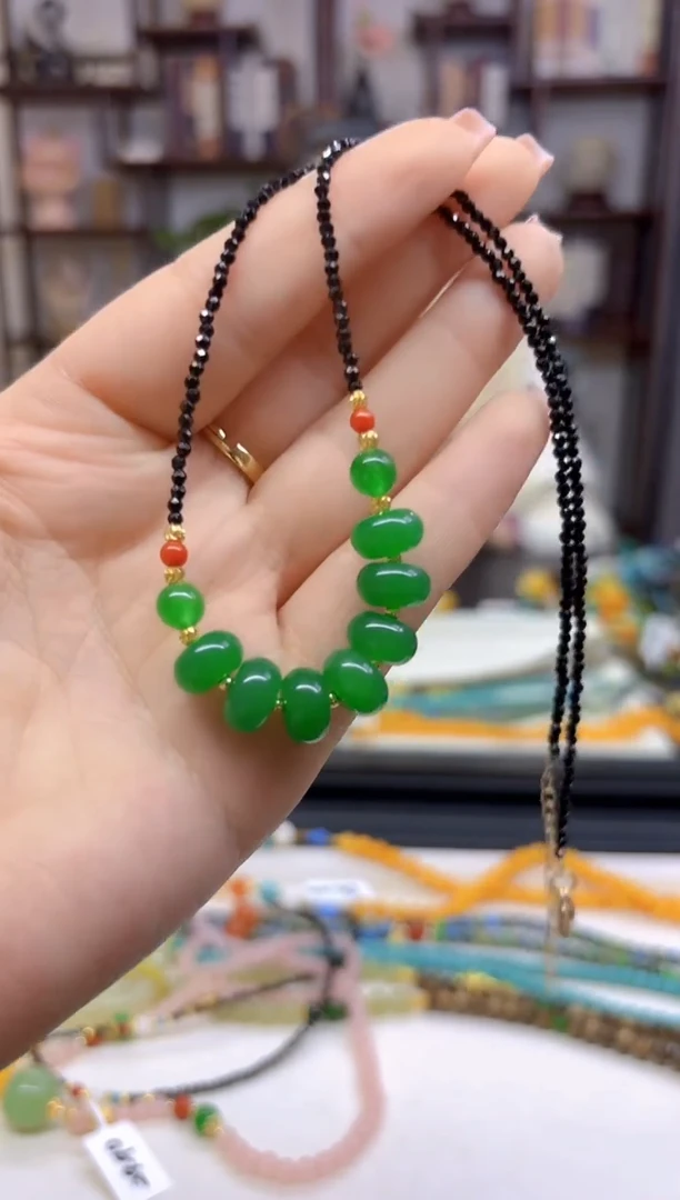 【闪购商品】翡翠颈饰未镶嵌DIY款X365