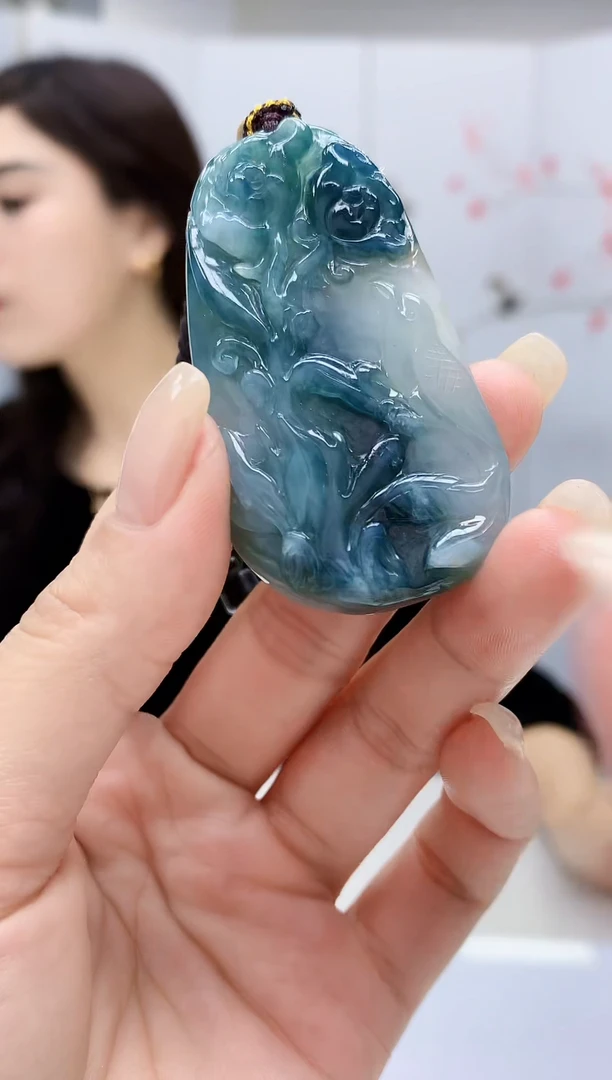 【闪购商品】定制翡翠未镶嵌4829lr-毛货挂件7