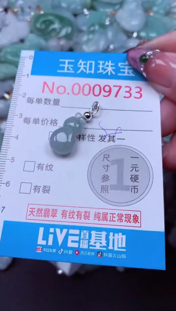 吊坠(不含链)未镶嵌翡翠9733