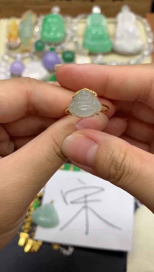 翡翠戒指18K金镶嵌209-中国好珍宝