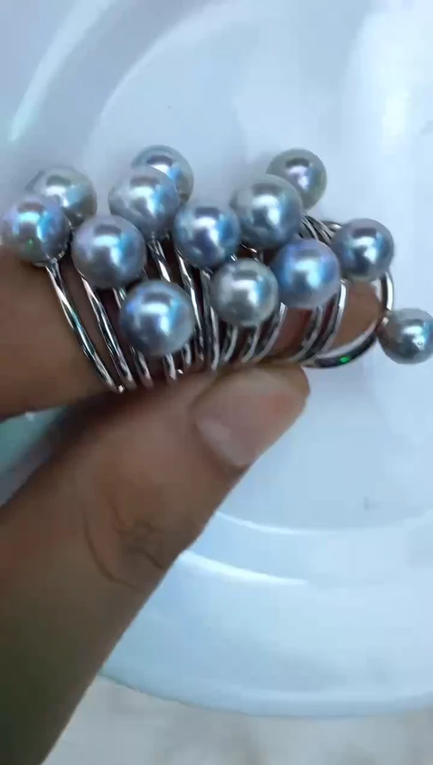 【闪购商品】海水珍珠戒指银S925镶嵌发其一