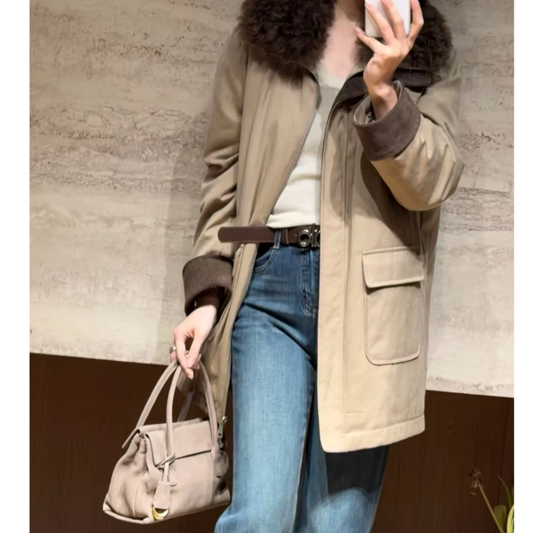 TANTAN 气质时尚百搭秋冬中长款羽绒服3461