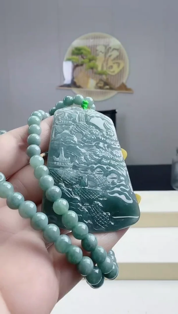 颈饰未镶嵌翡翠天然A货翡翠  多样性随机发其一
